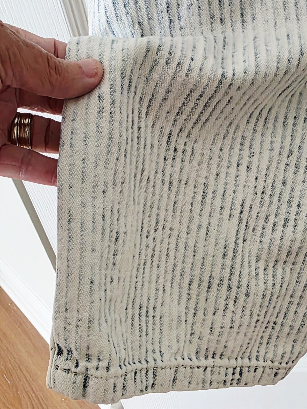 We The Free Striped Denim Overalls in Light Wash - Picture 4 of 11